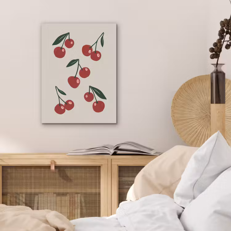 Kersen - Blaadjes - Rood PET vilt klein -sfeer3