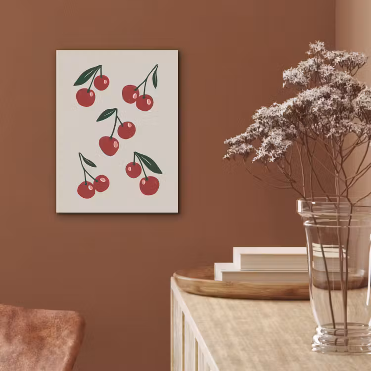 Kersen - Blaadjes - Rood PET vilt klein -sfeer4