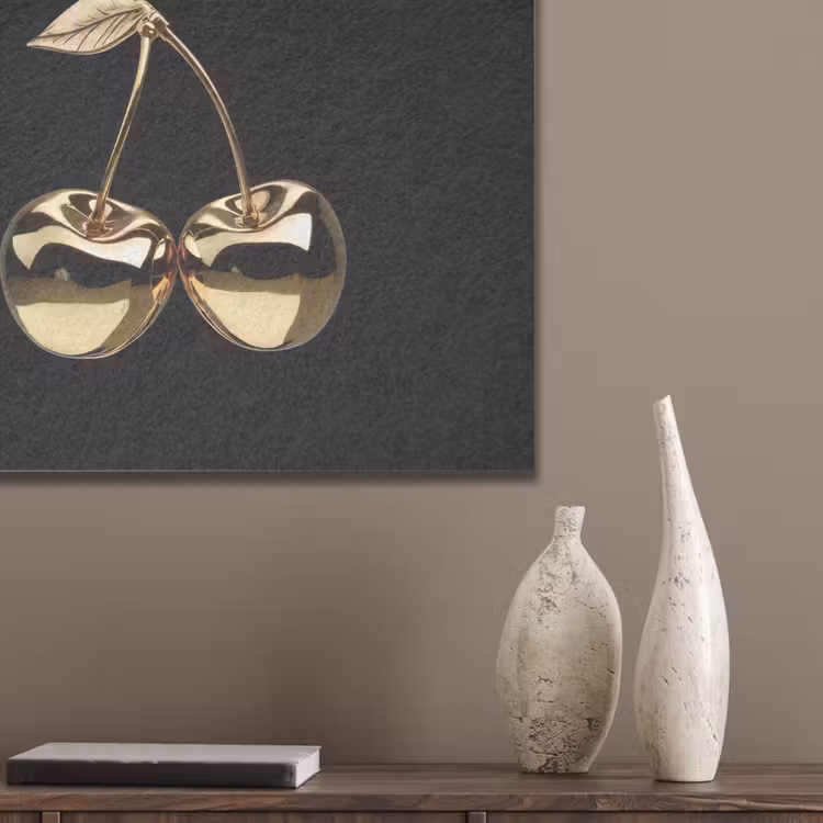 Kersen - Zwart - Goud - Chrome PET vilt klein -sfeer6_closeup
