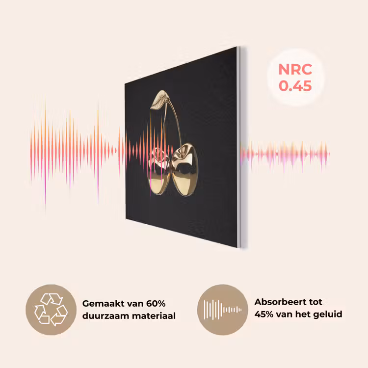 Kersen - Zwart - Goud - Chrome PET vilt klein -USP_NL