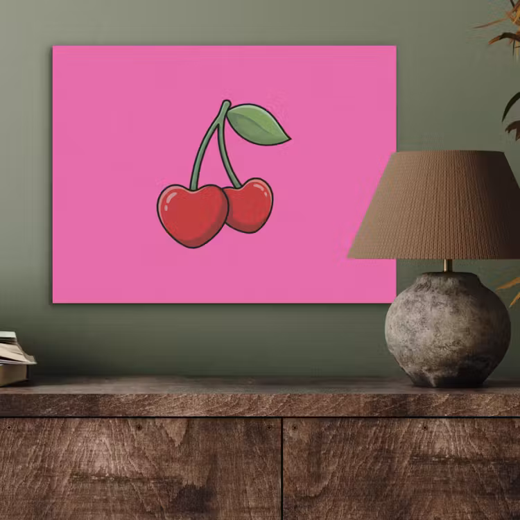 Kers - Roze - Fruit PET vilt klein -sfeer2