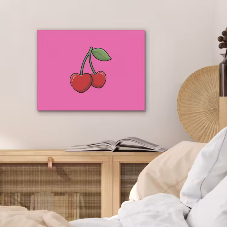Kers - Roze - Fruit PET vilt klein -sfeer3