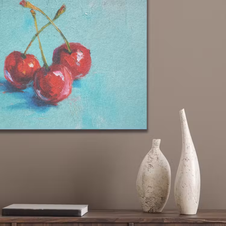 Kersen - Rood - Drie - Geverfd PET vilt klein -sfeer6_closeup