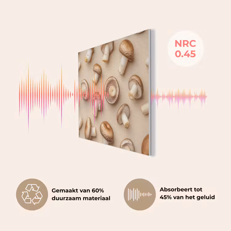 Kastanje Champignons - Beige PET vilt klein -USP_NL