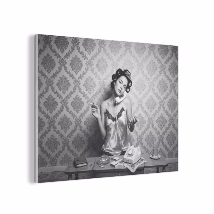 Chic - Vrouw - Zwart - Wit PET vilt klein -3d