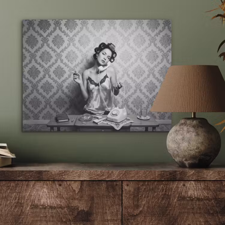 Chic - Vrouw - Zwart - Wit PET vilt klein -sfeer2