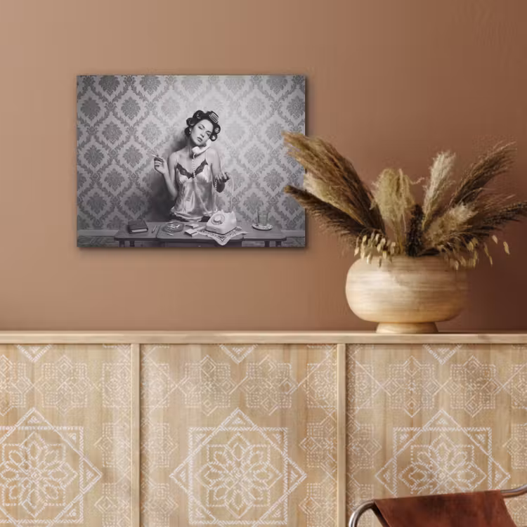 Chic - Vrouw - Zwart - Wit PET vilt klein -sfeer4