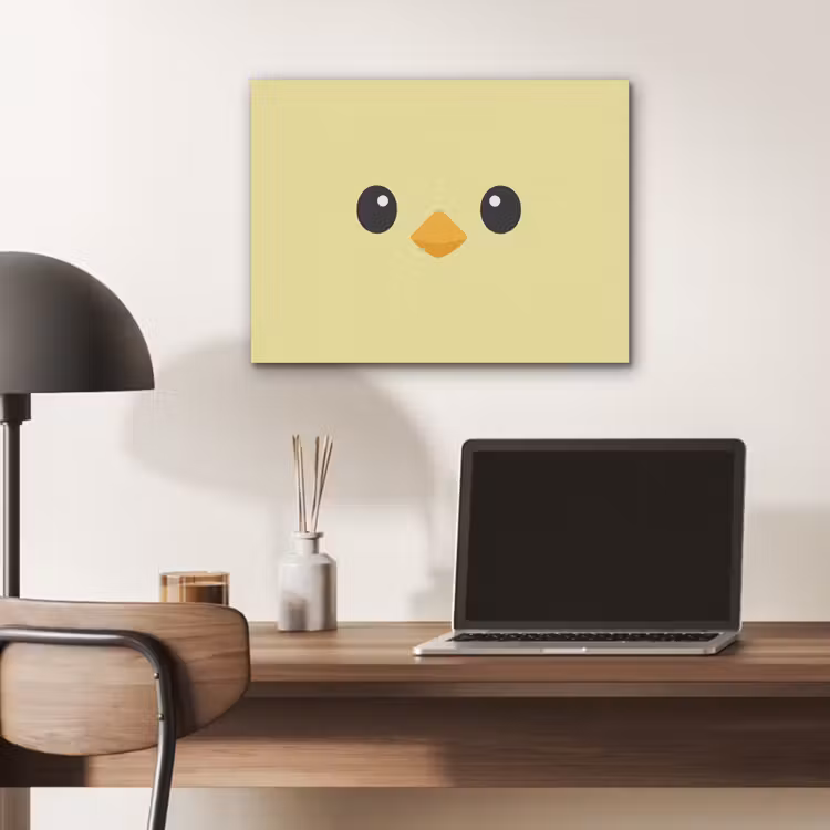 Kuiken - Vrolijk - Geel - Minimalistisch PET vilt klein -sfeer5