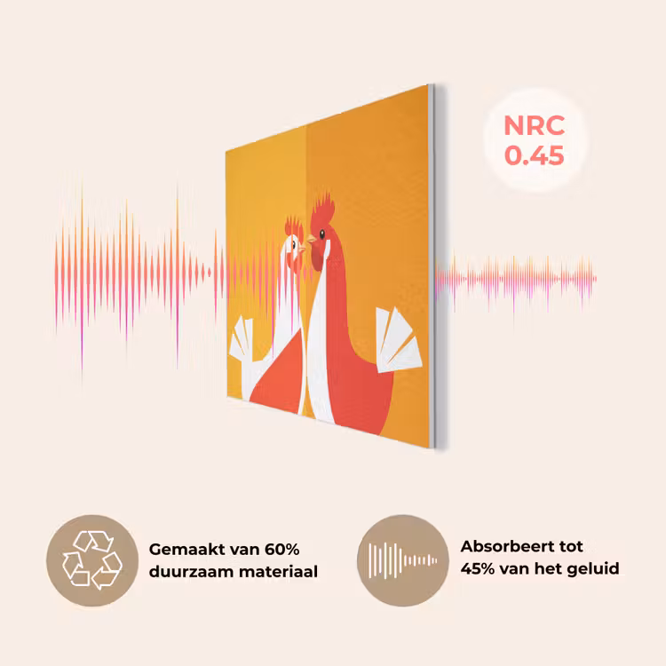 Kippen - Oranje - Vlakken PET vilt klein -USP_NL