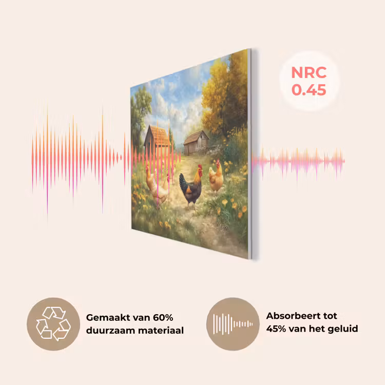 Kippen - Landelijke rust - Natuur PET vilt klein -USP_NL