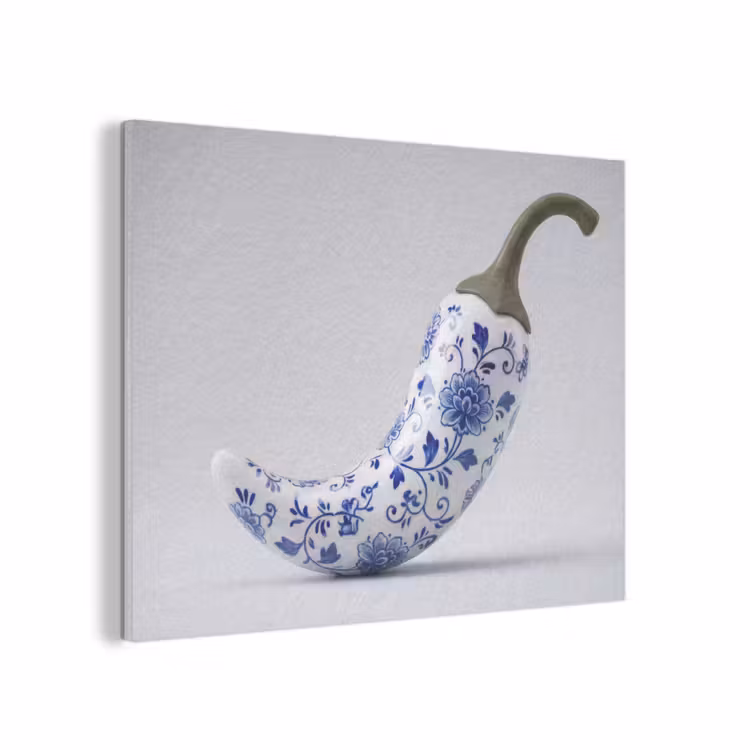 Chilipeper - Keramiek - Blauw PET vilt klein -3d