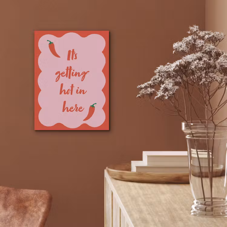 Chilipeper - Red - Hot - Quotes PET vilt klein -sfeer4
