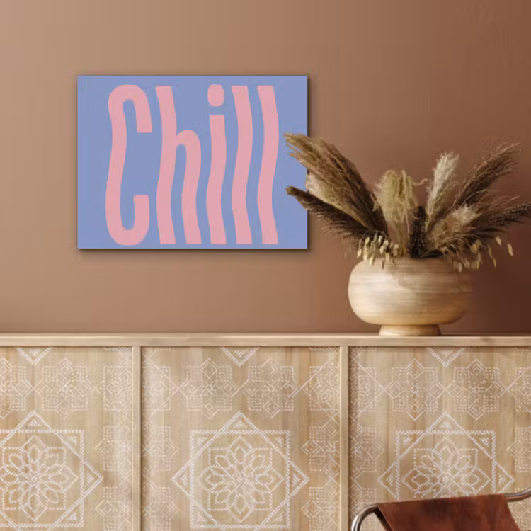 Chill - Roze - Blauw - Golvend PET vilt klein -sfeer4