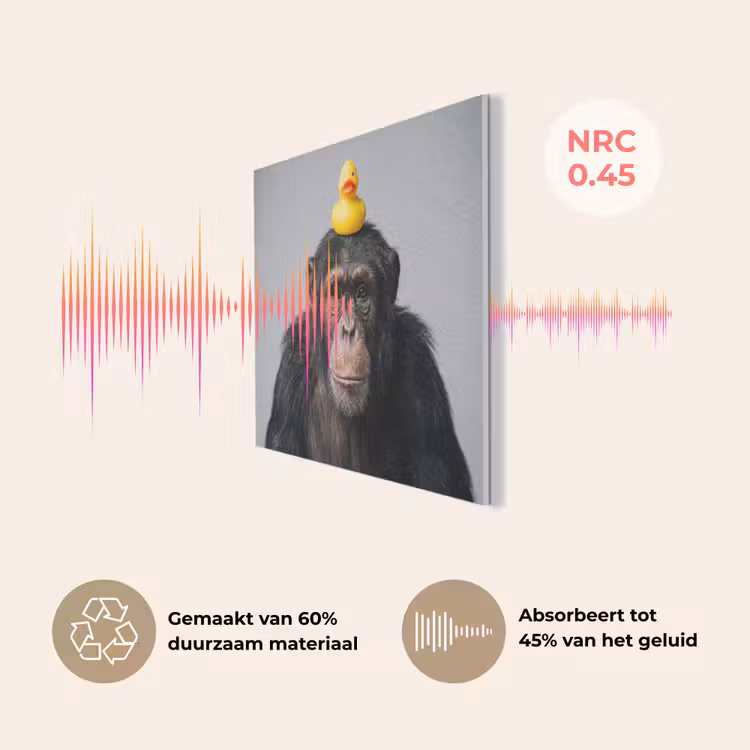 Chimpansee - Badeend - Grijs PET vilt klein -USP_NL
