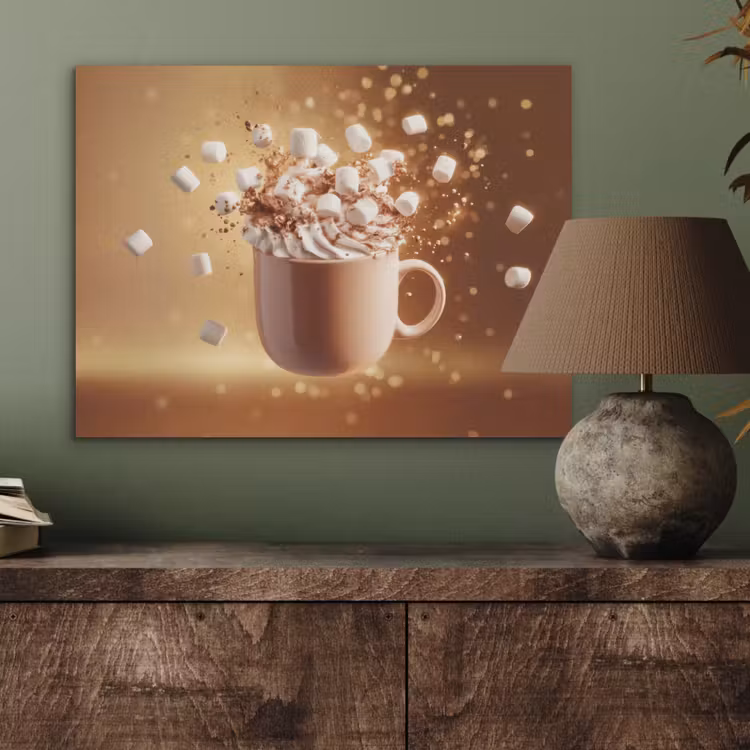 Chocomelk - Drinken - Warm - Bruin PET vilt klein -sfeer2