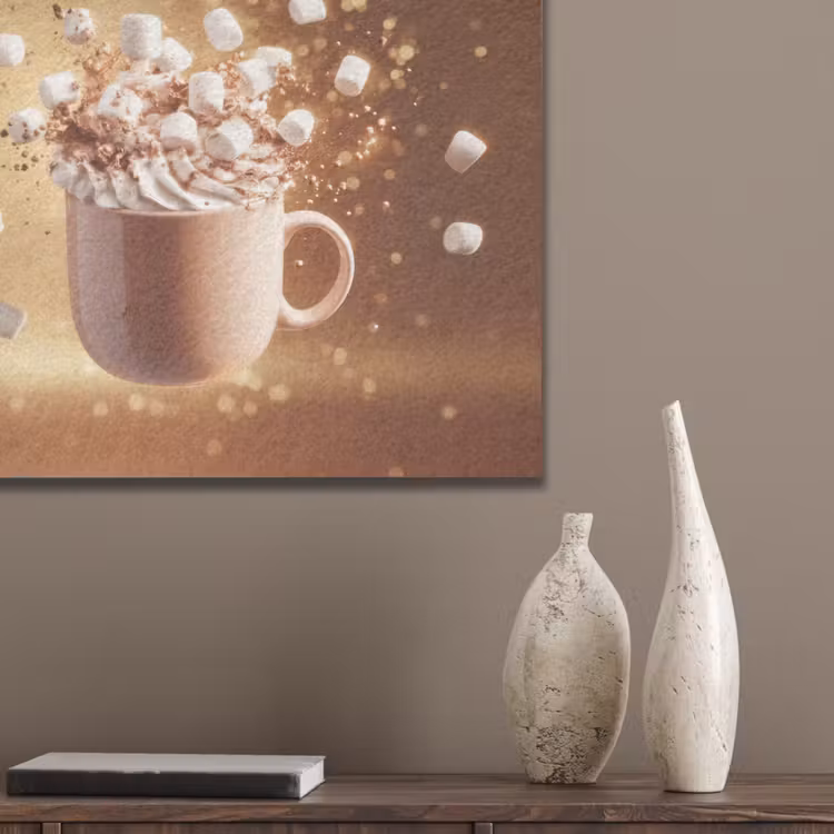 Chocomelk - Drinken - Warm - Bruin PET vilt klein -sfeer6_closeup