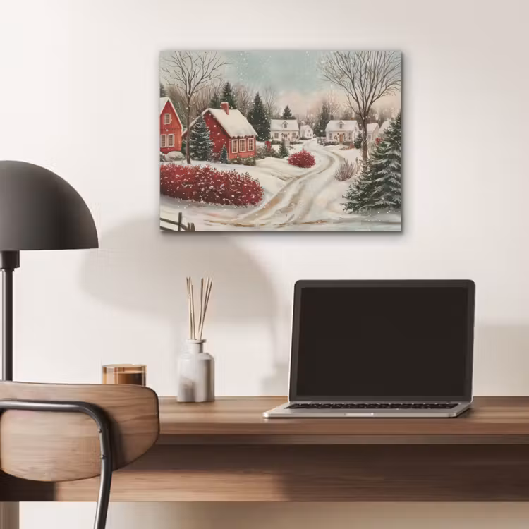 Kerstsfeer - Landelijk - Rood PET vilt klein -sfeer5