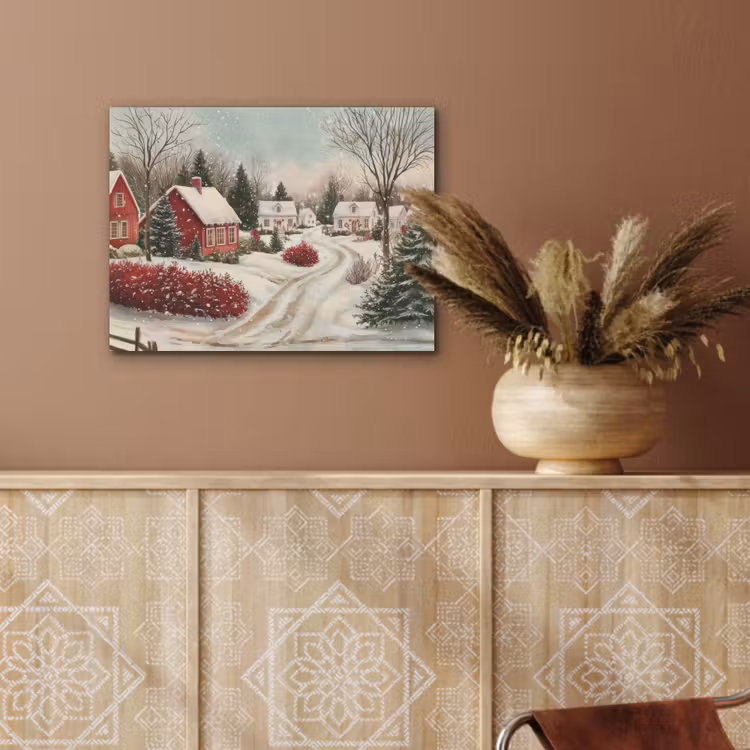 Kerstsfeer - Landelijk - Rood PET vilt klein -sfeer4