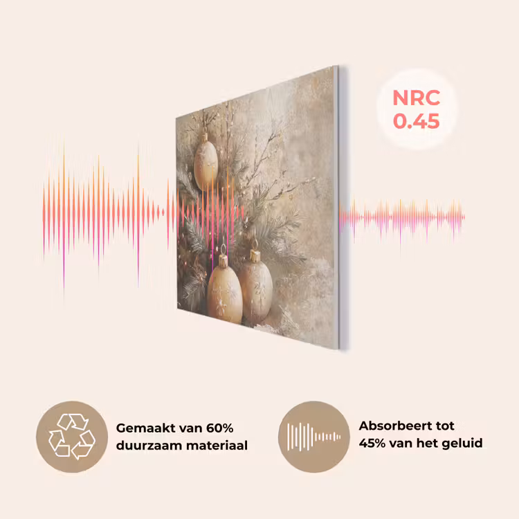 Kerst - Kerstballen - Beige - Goud PET vilt klein -USP_NL