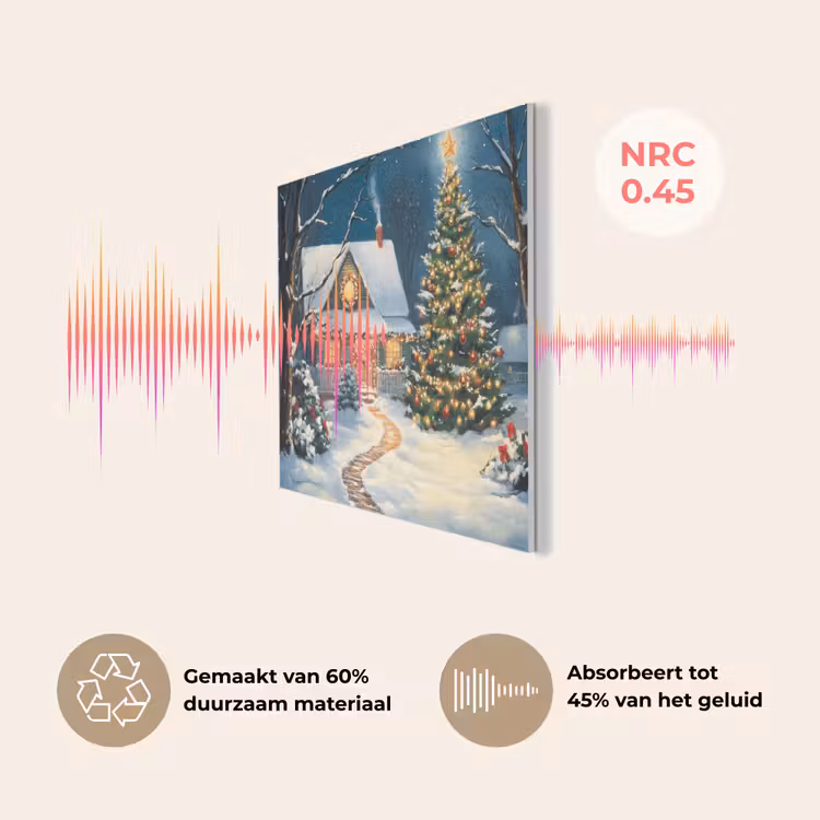 Kerst - Kerstboom - Winter - Huis - Sneeuw PET vilt klein -USP_NL