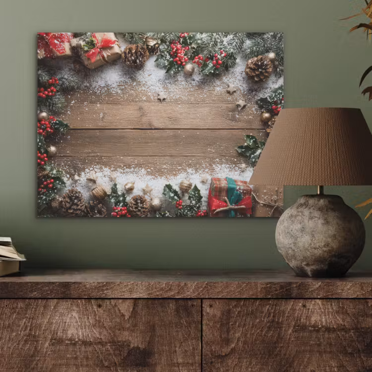 Kerstdecoratie - Geschenken - Hout - Veelkleurig PET vilt klein -sfeer2