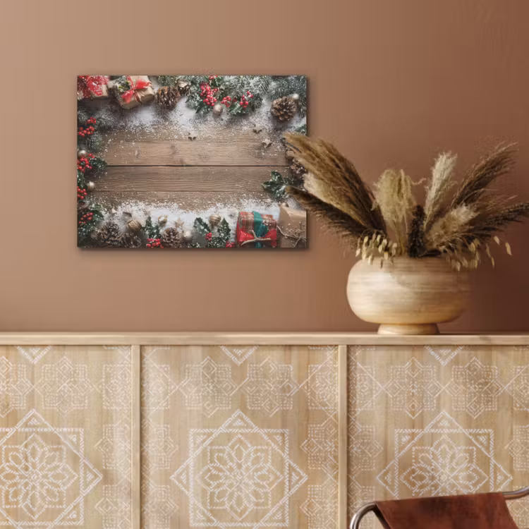 Kerstdecoratie - Geschenken - Hout - Veelkleurig PET vilt klein -sfeer4