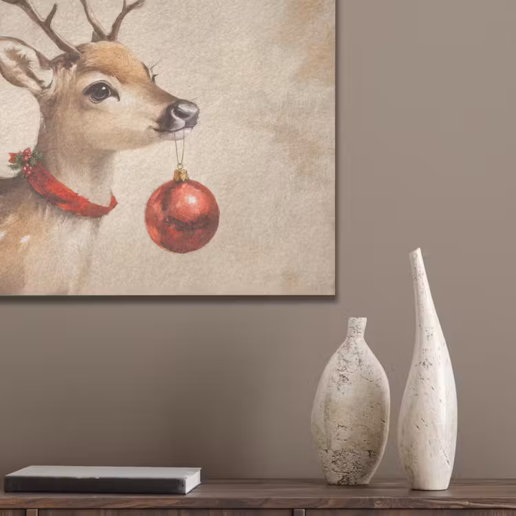Kerst - Hert - Gewei - Kerstbal - Rendier PET vilt klein -sfeer6_closeup