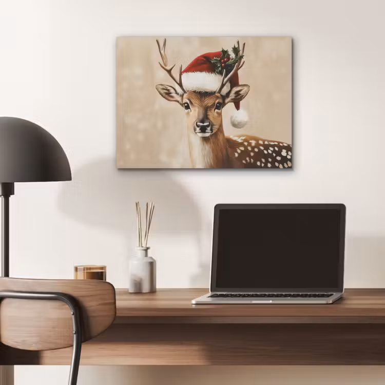 Kerst - Hert - Gewei - Rood PET vilt klein -sfeer5