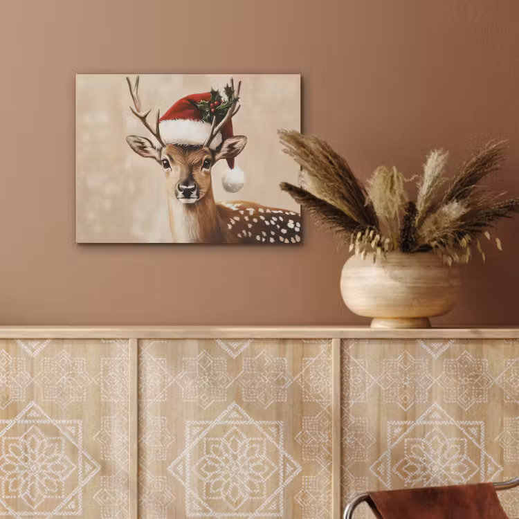 Kerst - Hert - Gewei - Rood PET vilt klein -sfeer4