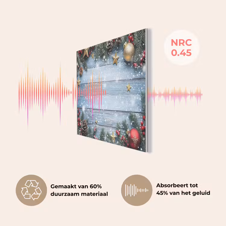 Kerstomlijsting - Sneeuw - Meerkleurig PET vilt klein -USP_NL