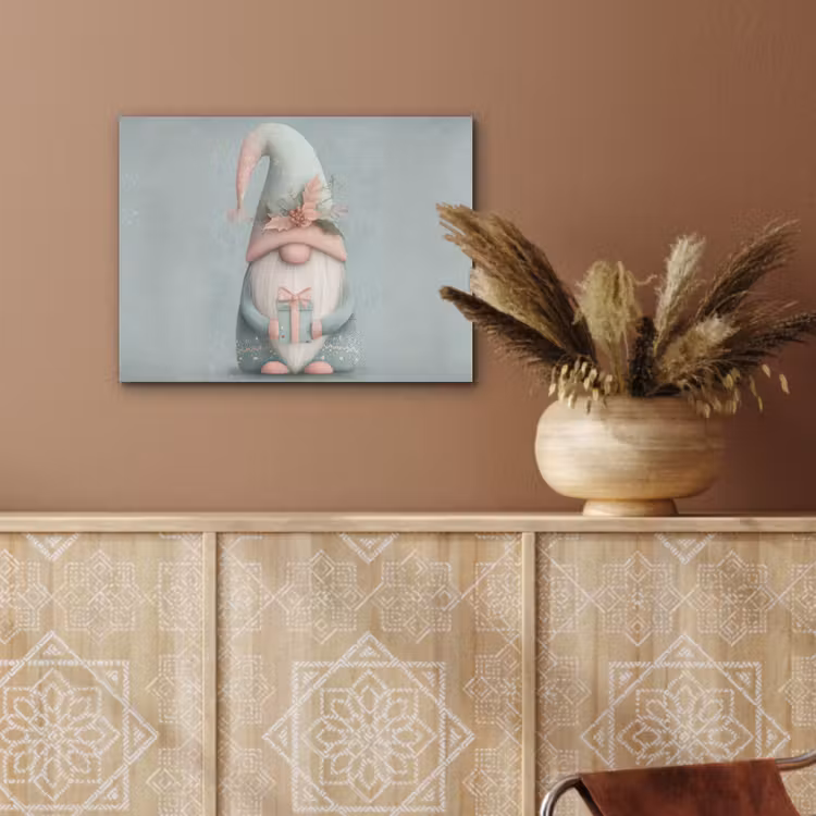 Kerstgnome - Cadeau - Groen PET vilt klein -sfeer4