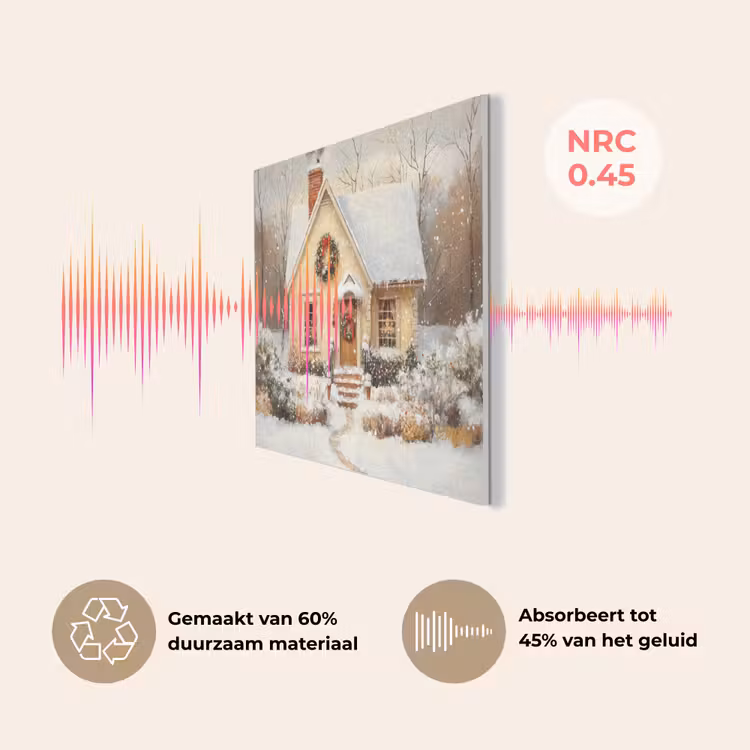 Kerst - Huis - Winter - Sneeuw PET vilt klein -USP_NL
