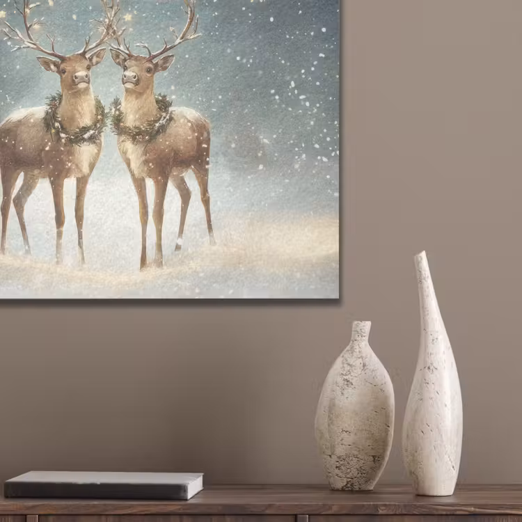 Kerstmagie - Winterwoud - Rendier PET vilt klein -sfeer6_closeup