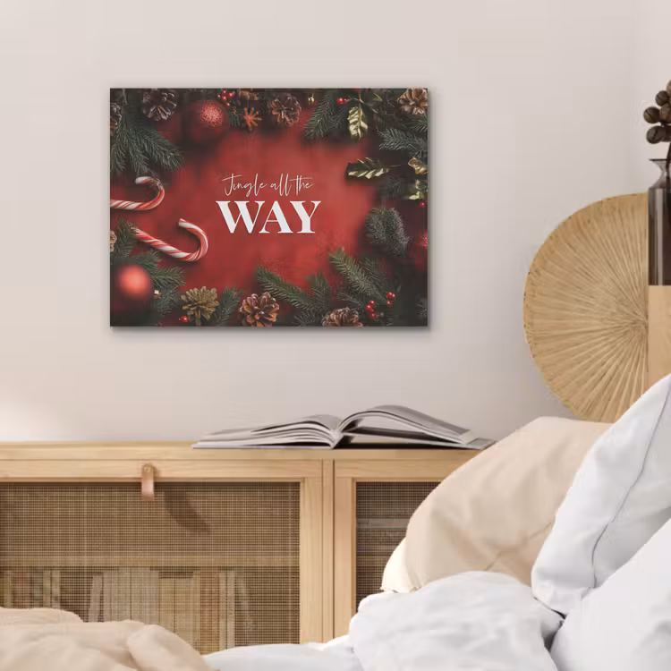 Kerst - Quote - Rood - Kerstballen PET vilt klein -sfeer3