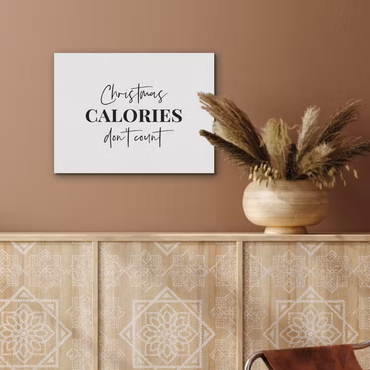 Kerst quote - Winter - Christmas calories - Wit PET vilt klein -sfeer4