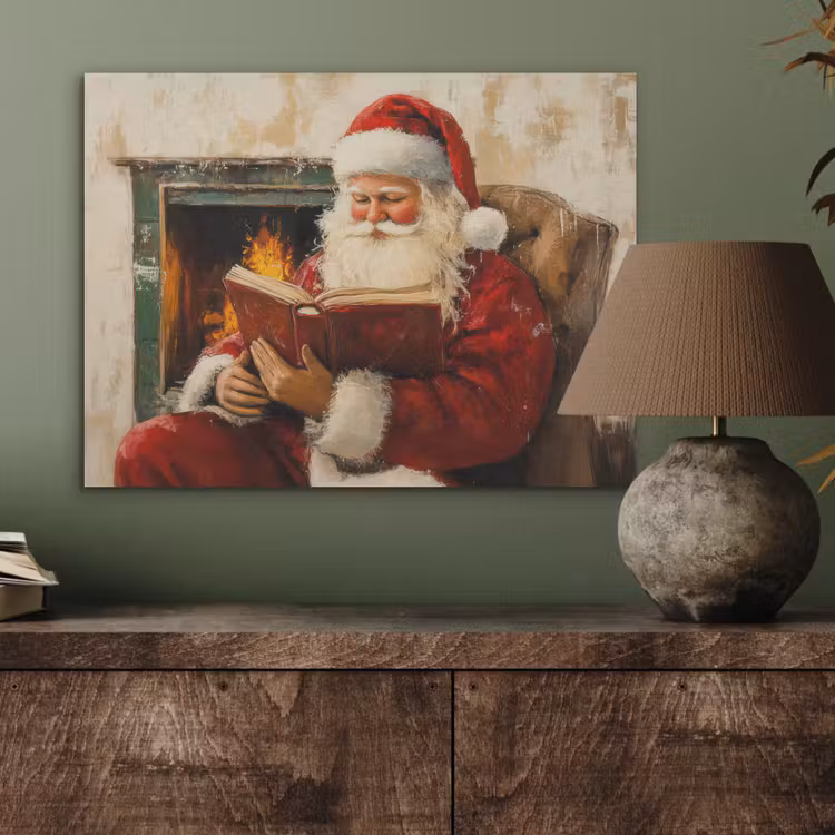 Kerst - Kerstman - Winter - Open Haard PET vilt klein -sfeer2