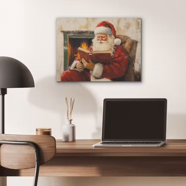 Kerst - Kerstman - Winter - Open Haard PET vilt klein -sfeer5