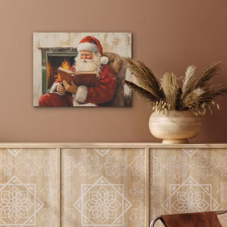 Kerst - Kerstman - Winter - Open Haard PET vilt klein -sfeer4