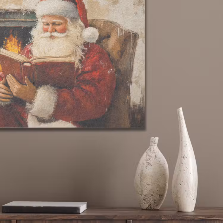 Kerst - Kerstman - Winter - Open Haard PET vilt klein -sfeer6_closeup