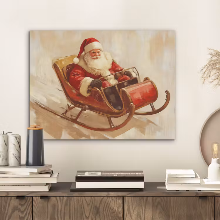 Kerst - Slee - Kerstman PET vilt klein -sfeer1