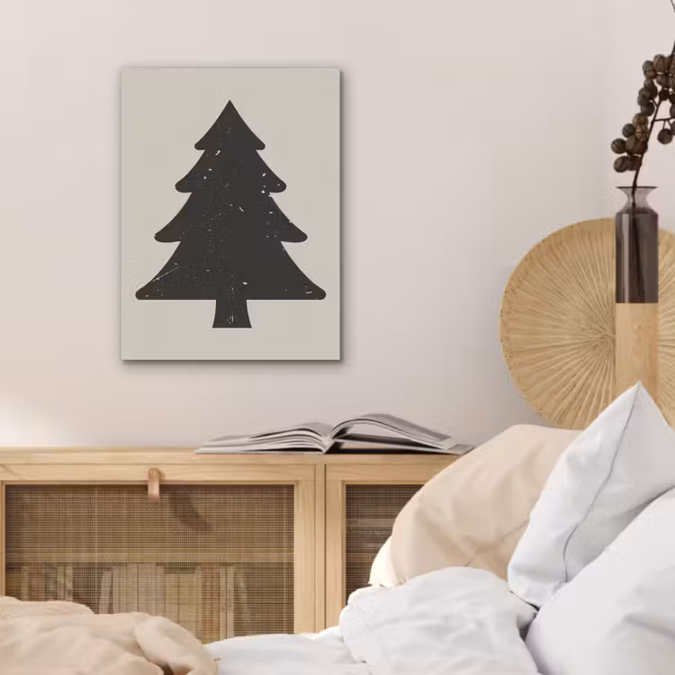 Kerstboom - Zwarte kerstboom - Boom - Japandi PET vilt klein -sfeer3