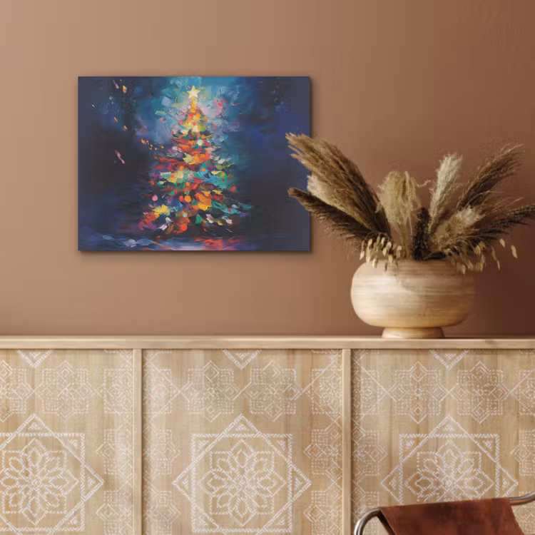 Kerstboom - Kerst - Abstract - Kleurrijk PET vilt klein -sfeer4