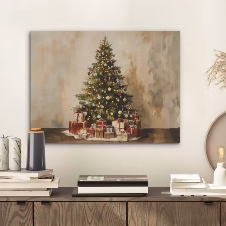 Kerstboom - Versierd - Kleurrijk PET vilt klein -sfeer1