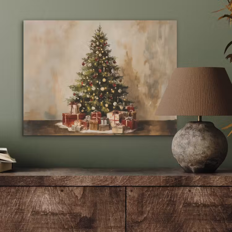 Kerstboom - Versierd - Kleurrijk PET vilt klein -sfeer2
