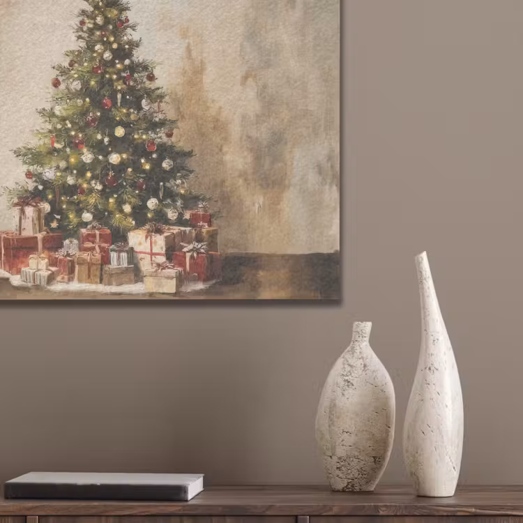 Kerstboom - Versierd - Kleurrijk PET vilt klein -sfeer6_closeup