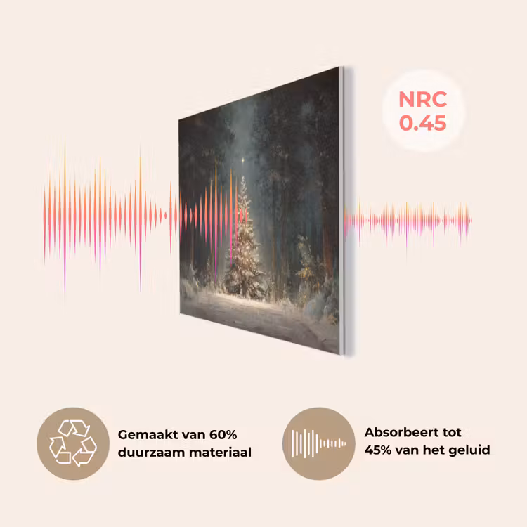 Kerstboom - Bos - Sneeuw - meerkleurig PET vilt klein -USP_NL