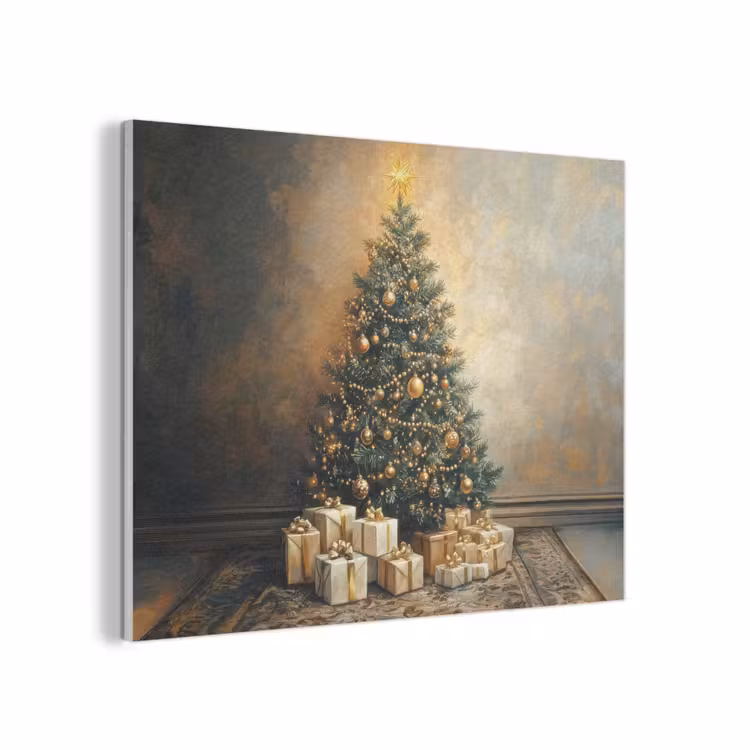 Kerstboom - Cadeaus - Goud PET vilt klein -3d