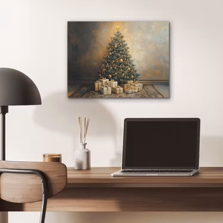 Kerstboom - Cadeaus - Goud PET vilt klein -sfeer5