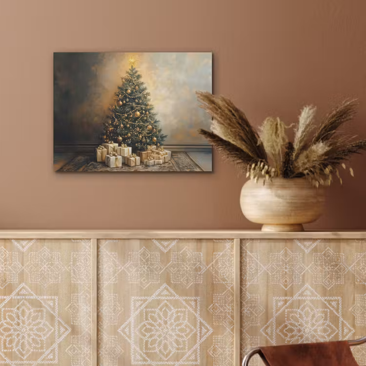 Kerstboom - Cadeaus - Goud PET vilt klein -sfeer4