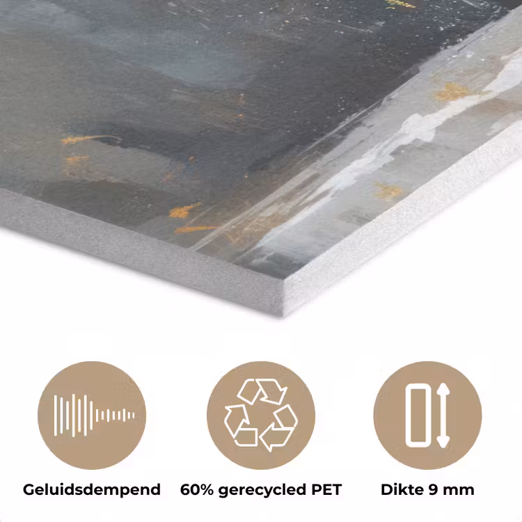 Kerstboom - Cadeaus - Rood - Goud PET vilt klein -closeup_NL